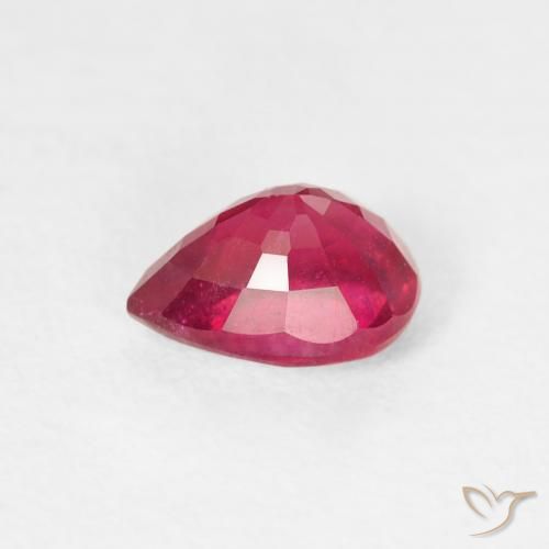 Rubis Cramoisi profond naturelle En forme de poire, 1.06 ct, VS-SI