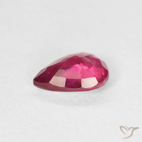 Rubis Rouge léger naturelle En forme de poire, 0.86 ct, VS-SI