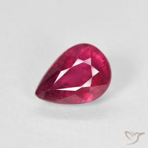 1.03ct Naturel Rose rougeâtre profond Rubis, En forme de poire, VS-SI
