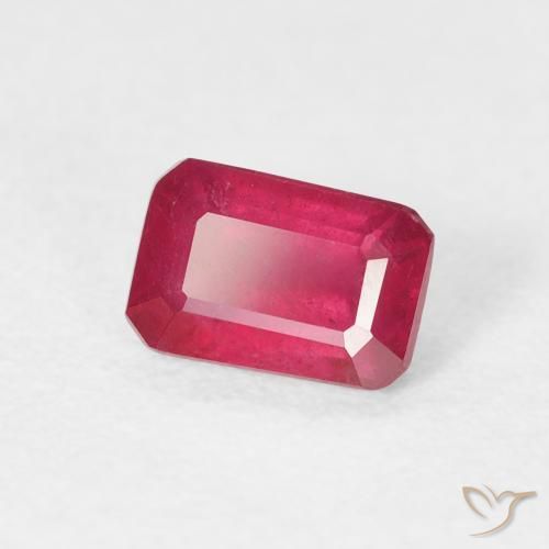 Rubis Rouge moyen naturelle Octogone / coupe Émeraude, 0.99 ct, VS