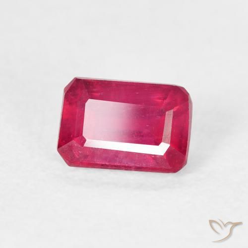 Rubis Rouge léger naturelle Octogone / coupe Émeraude, 1.03 ct, VS