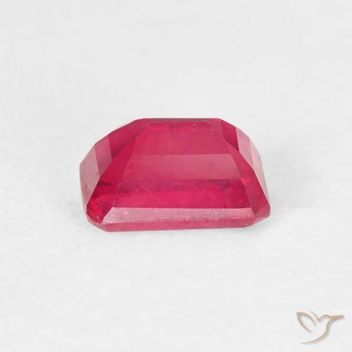 Rubis Rouge léger naturelle Octogone / coupe Émeraude, 1.03 ct, VS
