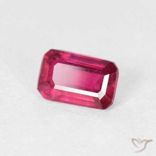 Rubis Rouge léger naturelle Octogone / coupe Émeraude, 0.69 ct, VS
