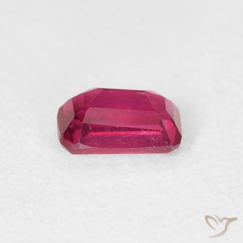 Rubis Rouge léger naturelle Octogone / coupe Émeraude, 0.69 ct, VS