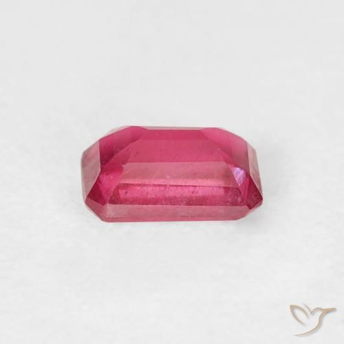 Rubis Rouge Rosâtre naturelle Octogone / coupe Émeraude, 0.79 ct, VS