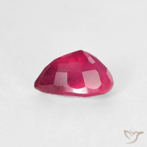 Rubis Medium Dark-Red naturelle En forme de poire, 0.76 ct, VS-SI
