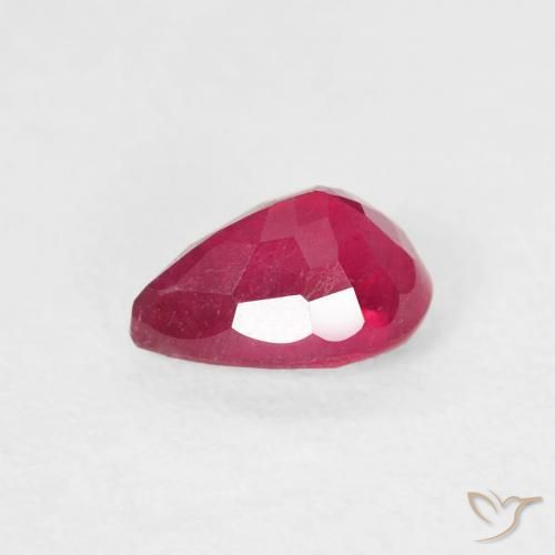 Rubis Cramoisi profond naturelle En forme de poire, 0.79 ct, VS-SI