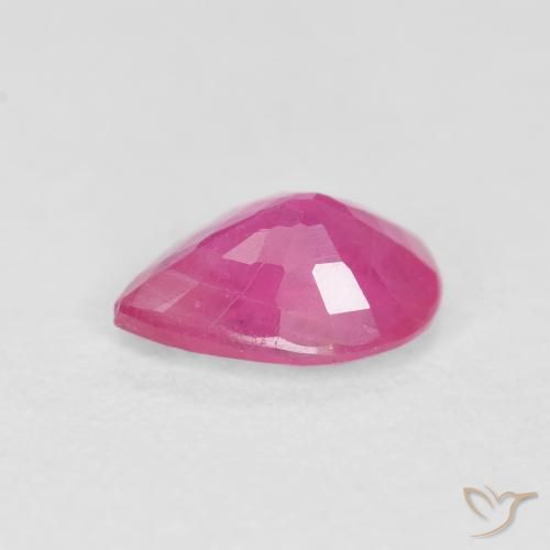 Rubis Medium Dark-Pink naturelle En forme de poire, 0.57 ct, VS-SI
