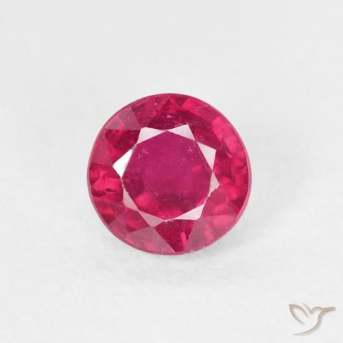 0.81ct Naturel Rouge léger Rubis, Tour, VS