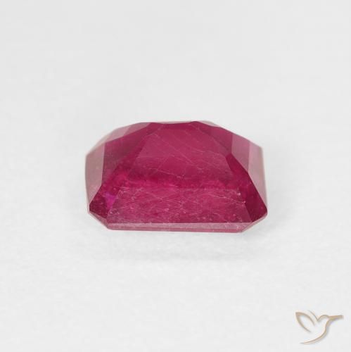 Rubis Rouge moyen naturelle Octogone / coupe Émeraude, 1.50 ct, VS