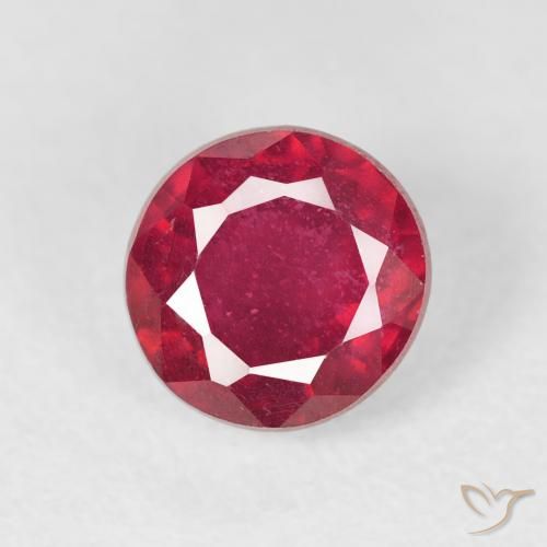1.37ct Naturel Rouge confiture Rubis, Tour, VS