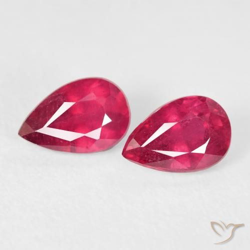1.42ctw Naturel Rouge Rosâtre Rubis, En forme de poire, VS-SI