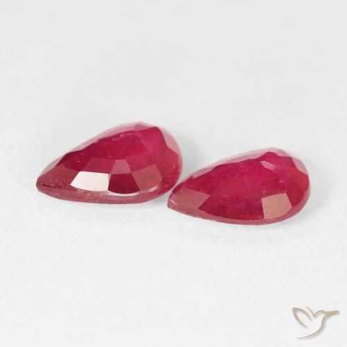 Shop natural 2.45ct Cramoisi profond Rubis gems, En forme de poire, from Madagascar at GemSelect. In stock, global shipping!