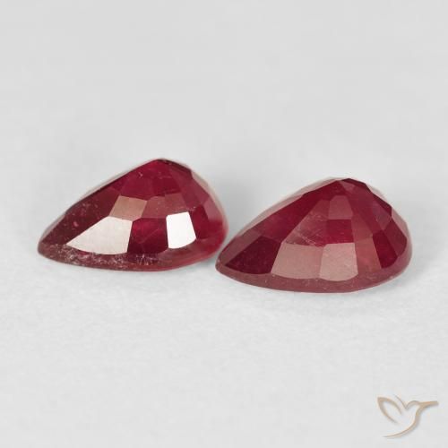 Shop natural 3.15ct Rouge foncé Rubis gems, En forme de poire, from Madagascar at GemSelect. In stock, global shipping!