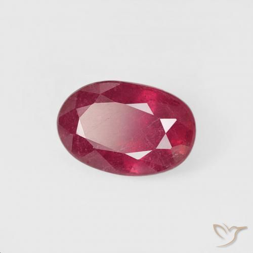 Rubis Cramoisi profond naturelle ovale, 0.78 ct, VS-SI