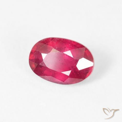 Rubis Cramoisi profond naturelle ovale, 0.77 ct, VS-SI