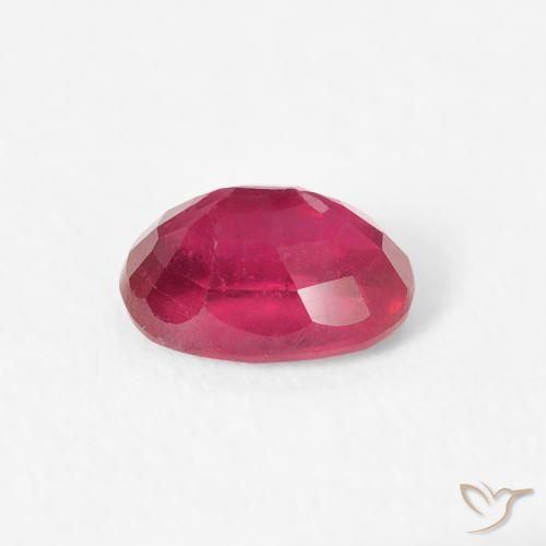 Rubis Cramoisi profond naturelle ovale, 0.77 ct, VS-SI