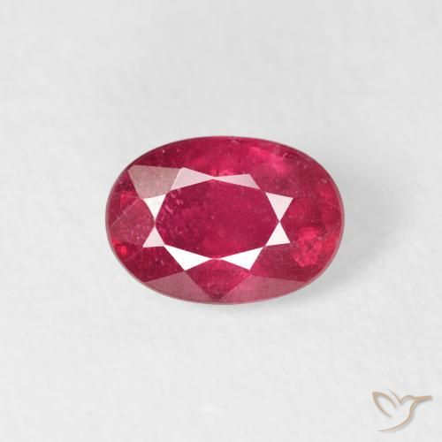 0.78ct Naturel Rouge confiture Rubis, ovale, VS-SI