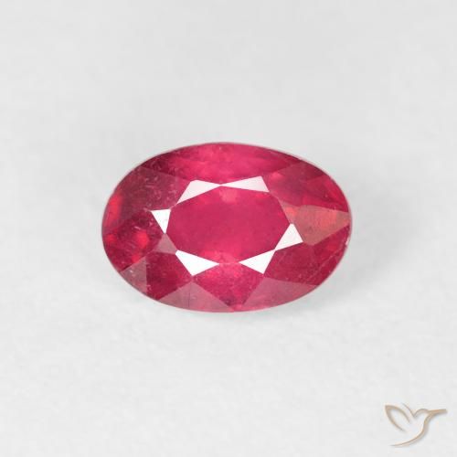 0.82ct Naturel Rouge moyen Rubis, ovale, VS-SI