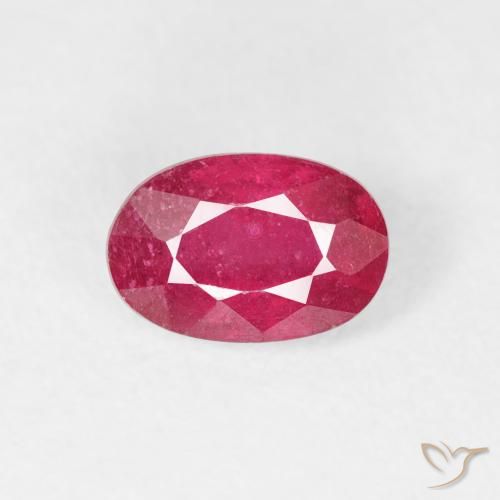 0.78ct Naturel Rouge moyen Rubis, ovale, VS-SI