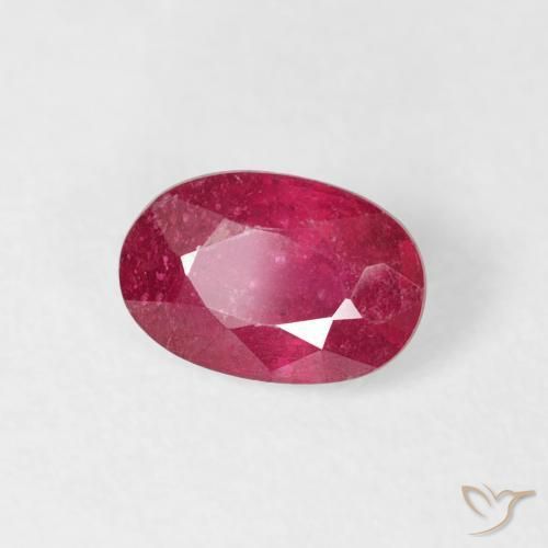 Rubis Rouge moyen naturelle ovale, 0.78 ct, VS-SI