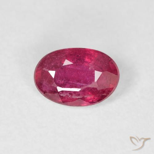 0.58ct Naturel Rouge Rosâtre Rubis, ovale, VS-SI
