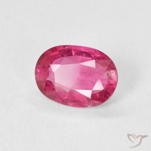 Rubis Rose foncé naturelle ovale, 1.01 ct, VS