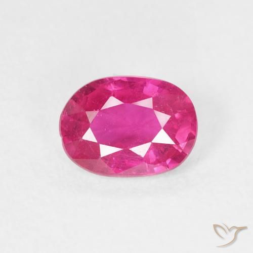1.03ct Naturel Magenta profond Rubis, ovale, VS-SI