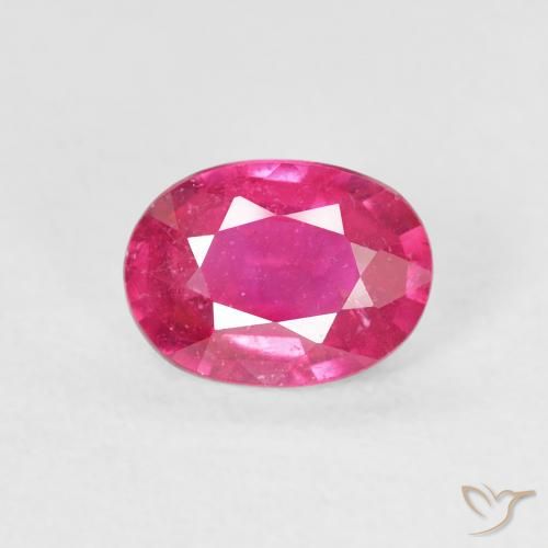 1.12ct Naturel Medium Dark-Pink Rubis, ovale, VS