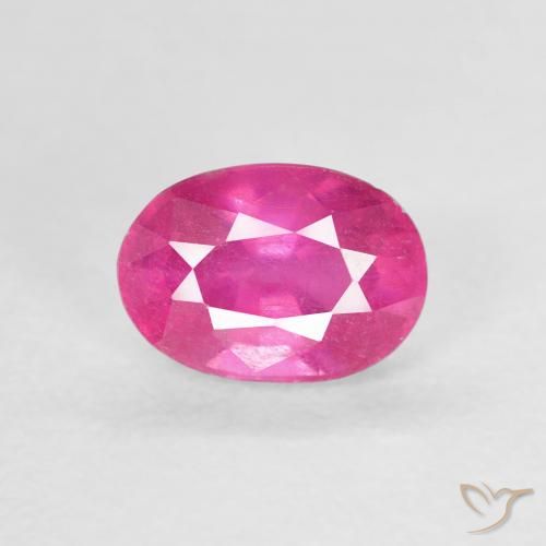 1.31ct Naturel Magenta profond Rubis, ovale, VS