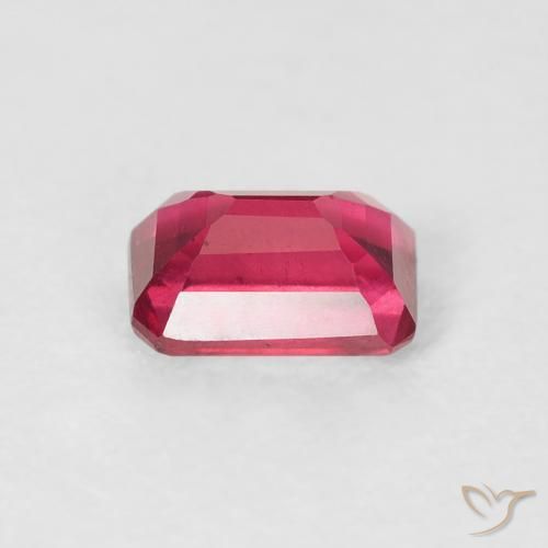 Rubis Rouge Rosâtre naturelle Octogone / coupe Émeraude, 0.90 ct, VS
