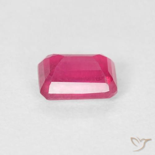 Rubis Rouge moyen naturelle Octogone / coupe Émeraude, 0.90 ct, VS