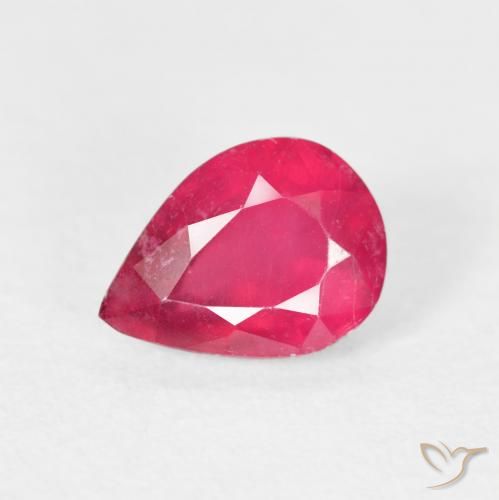 1.64ct Naturel Rose rougeâtre Rubis, En forme de poire, VS-SI