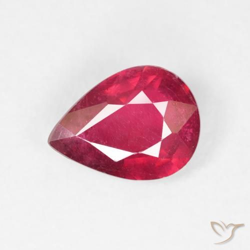1.32ct Naturel Cramoisi profond Rubis, En forme de poire, VS-SI