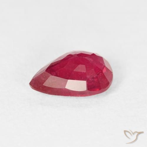 Rubis Rouge moyen naturelle En forme de poire, 1.33 ct, VS-SI