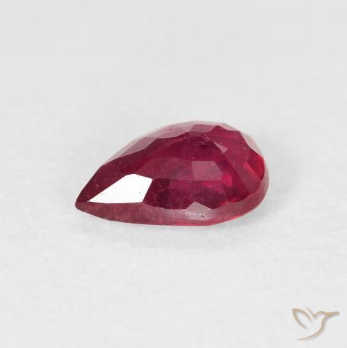 Rubis Rouge moyen naturelle En forme de poire, 1.19 ct, VS-SI