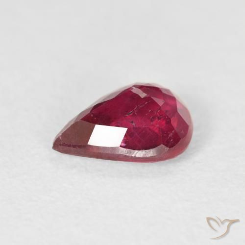 Rubis Rouge confiture naturelle En forme de poire, 1.26 ct, VS-SI
