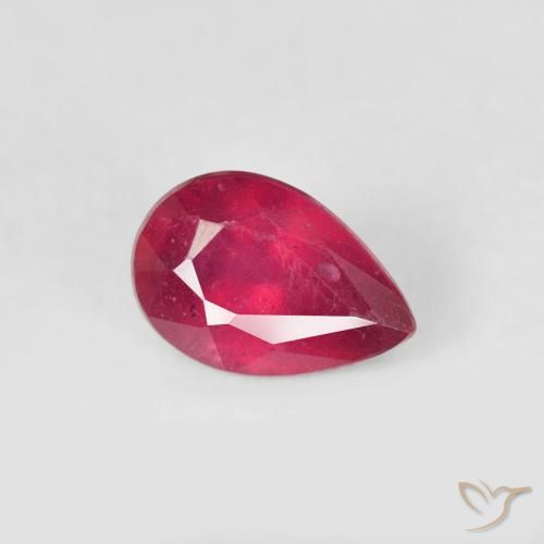 Rubis Rouge confiture naturelle En forme de poire, 0.63 ct, VS-SI