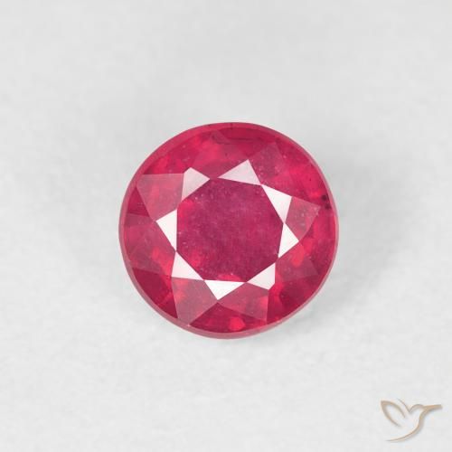 0.85ct Naturel Rouge Rosâtre Rubis, Tour, VS