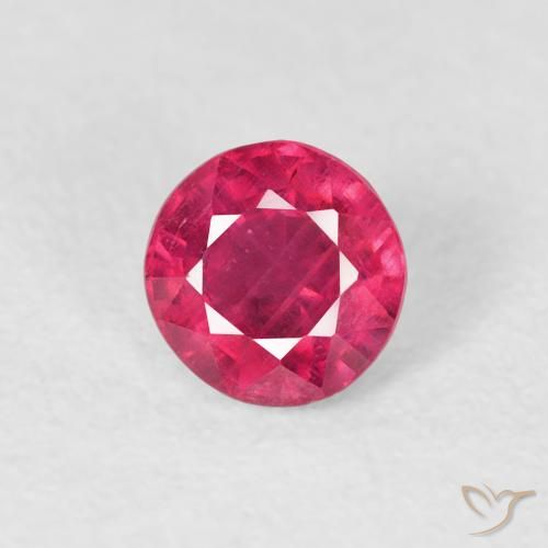 0.74ct Naturel Rouge Rosâtre Rubis, Tour, VS