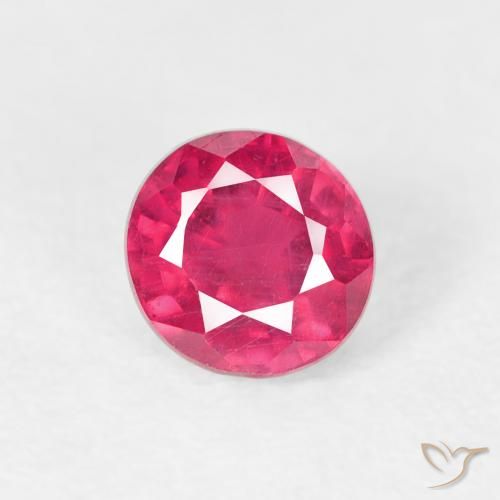 0.89ct Naturel Rose rougeâtre Rubis, Tour, VS