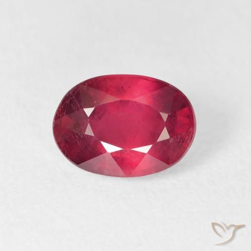 1.80ct Naturel Rouge confiture Rubis, ovale, VS