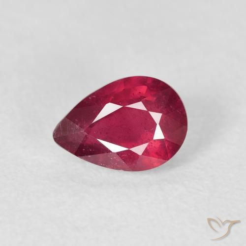 1.17ct Naturel Rouge moyen Rubis, En forme de poire, VS-SI