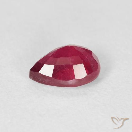Rubis Rouge moyen naturelle En forme de poire, 1.17 ct, VS-SI