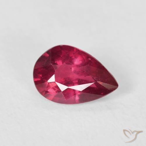 Rubis Rouge sang naturelle En forme de poire, 0.94 ct, VS-SI
