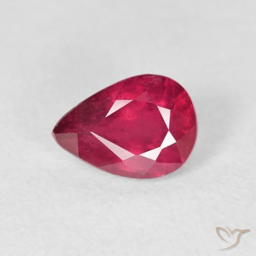 1.12ct Naturel Rouge confiture Rubis, En forme de poire, VS-SI