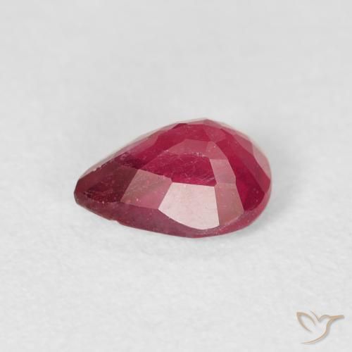 Rubis Rouge confiture naturelle En forme de poire, 1.12 ct, VS-SI