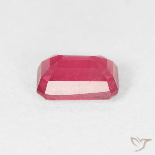 Rubis Rouge Rosâtre naturelle Octogone / coupe Émeraude, 0.98 ct, VS