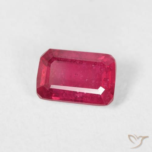 Rubis Rouge léger naturelle Octogone / coupe Émeraude, 0.84 ct, VS