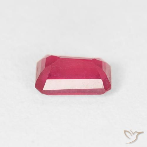 Rubis Rouge Rosâtre naturelle Octogone / coupe Émeraude, 0.80 ct, VS